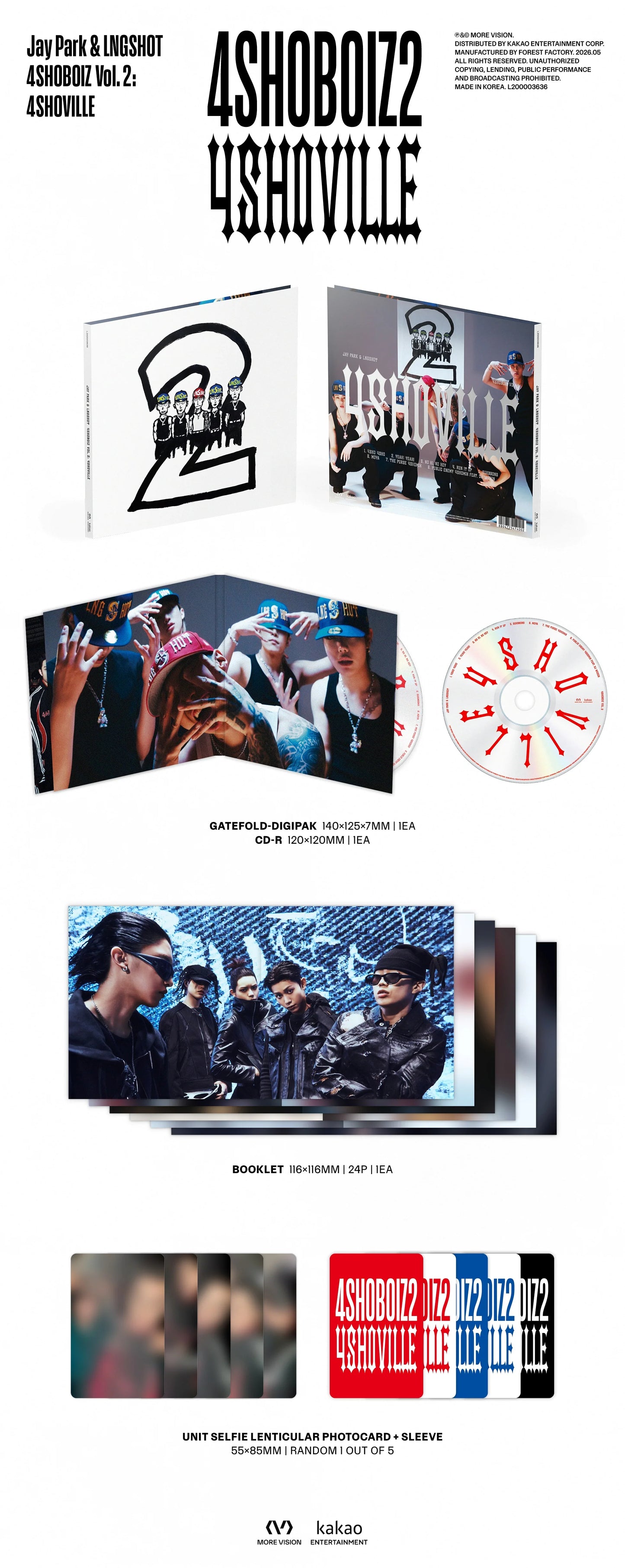 Promotional image of '4SHOBOIZZ2' and '4SHOVELLIE' with product packaging and album inclusions.