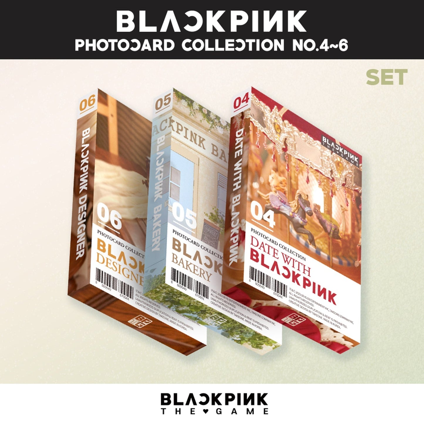 BLACKPINK - THE GAME PHOTOCARD COLLECTION No.4~6