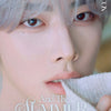 Close-up portrait of a person with very light silver hair holding a white knit fabric near their mouth, with the text 'And The SUMMER' and 'AND2BLE: RICKY' overlaid, plus 'DICON' vertically on the right.