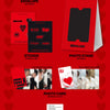 82MAJOR's FEELM album packaging with various inclusions on a red background