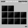 AHOF's 3rd mini album cover with black square tiles and text on a gray background