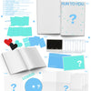 Collage of inclusions from AHOF's 3rd mini album 'Run To You' including books, cards, and posters on a white background