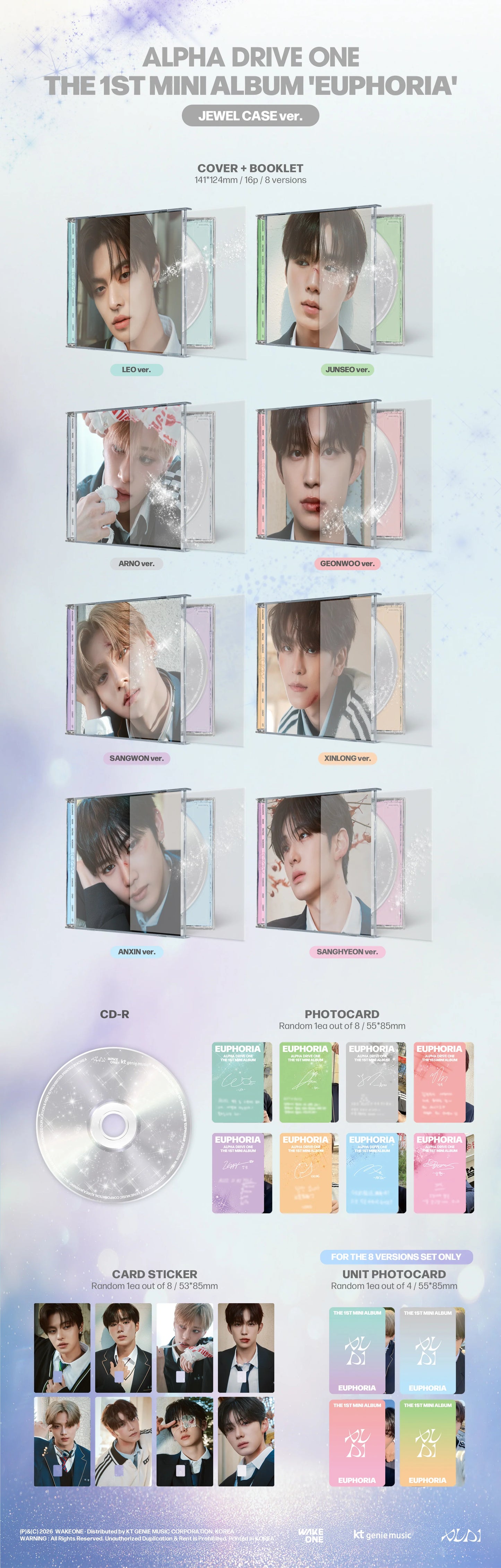 ALPHA DRIVE ONE - 1st Mini Album [EUPHORIA] JEWEL CASE Ver.