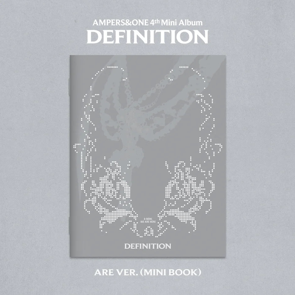 Album cover with text 'AMPERS&ONE 4th Mini Album Definition' on a gray background