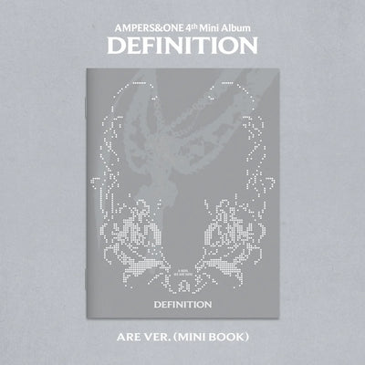 Album cover with text 'AMPERS&ONE 4th Mini Album Definition' on a gray background