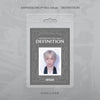 Album packaging for Ampers&One 4th Mini Album Definition on a gray background