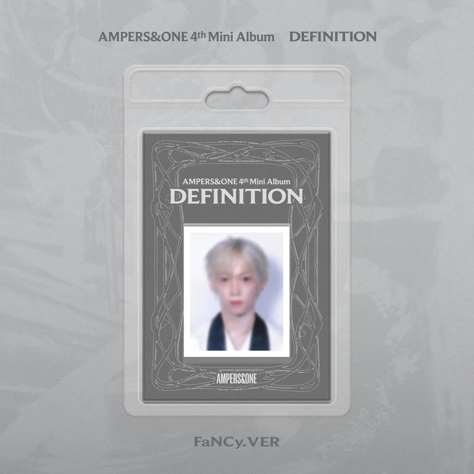 Album packaging for Ampers&One 4th Mini Album Definition on a gray background