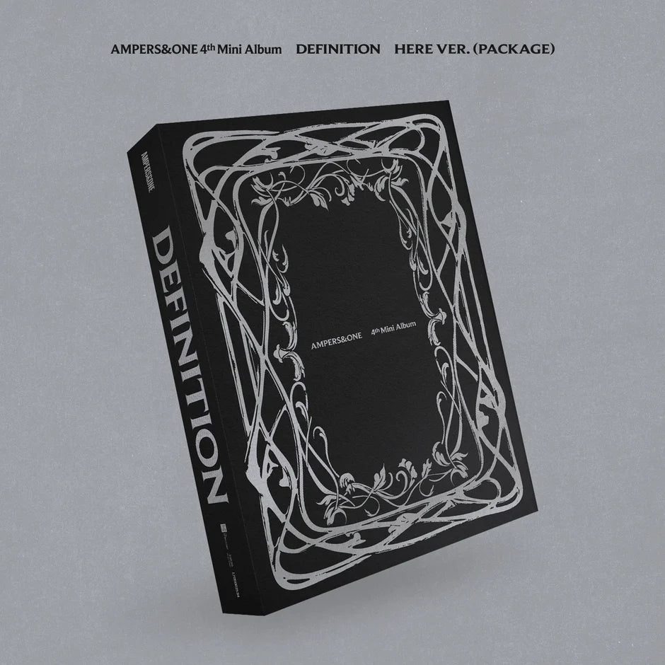 Album packaging for Ampers&One 4th Mini Album Definition on a gray background