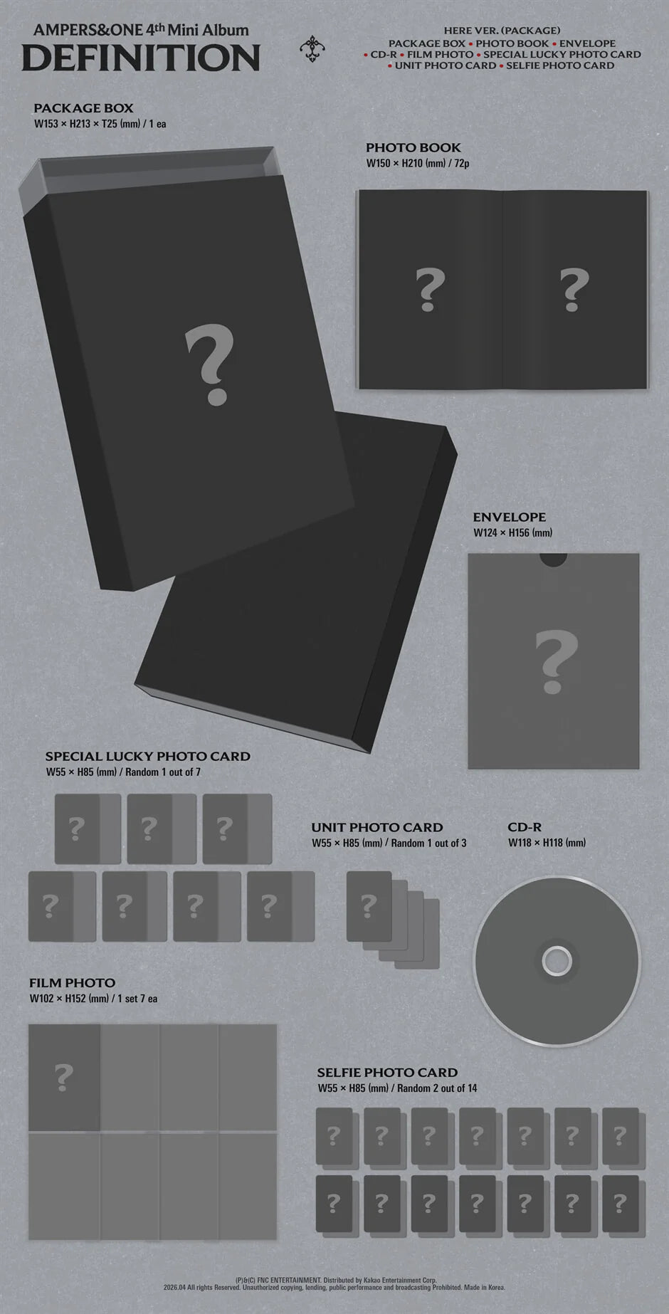 [PRE-ORDER] AMPERS&ONE - 4th Mini Album [DEFINITION] HERE Ver. + POB