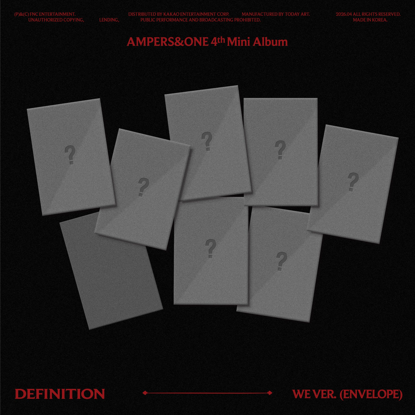 [PRE-ORDER] AMPERS&ONE - 4th Mini Album [DEFINITION] WE Ver. + POB