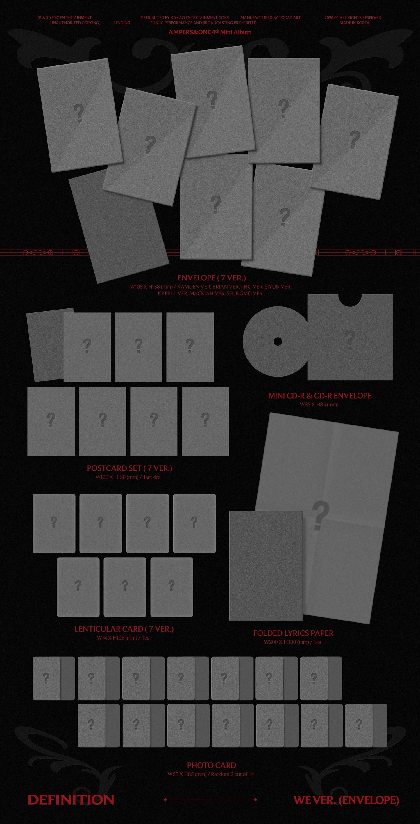 [PRE-ORDER] AMPERS&ONE - 4th Mini Album [DEFINITION] WE Ver. + POB