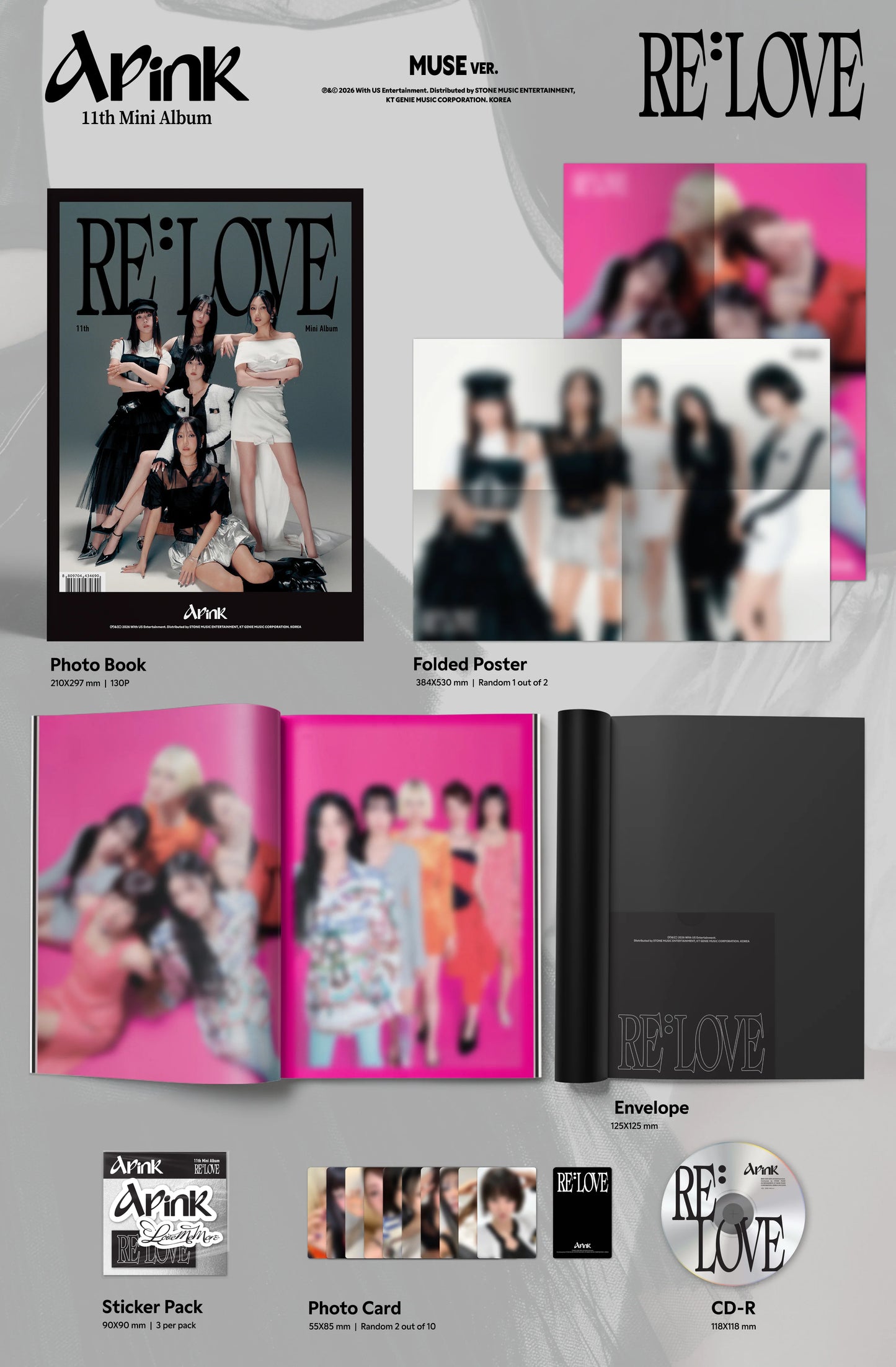 Apink - 11th Mini Album [RE: LOVE] (Random)