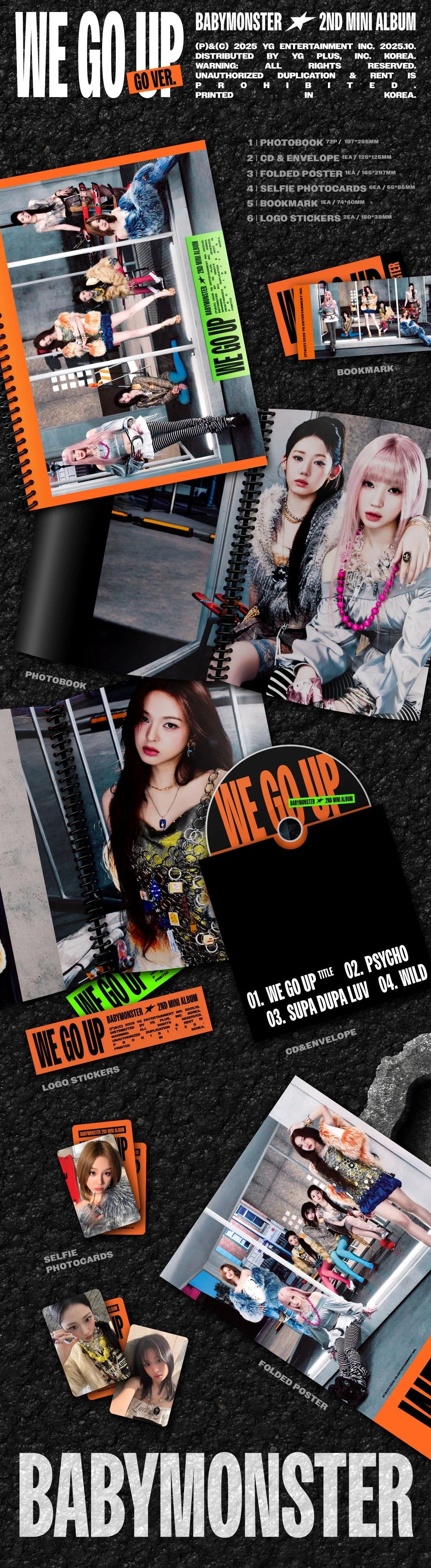 BABYMONSTER - 2nd Mini Album [WE GO UP] GO Ver.