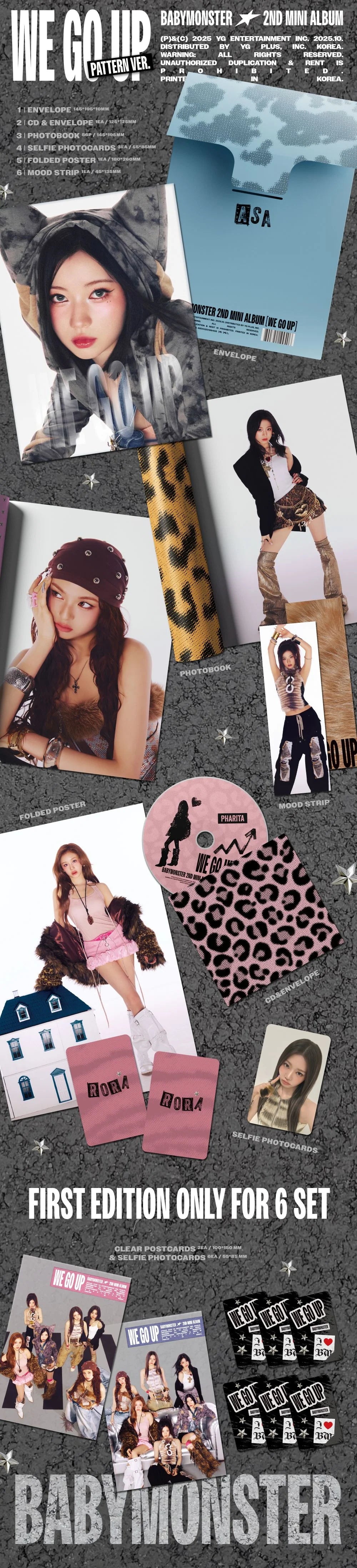 BABYMONSTER - 2nd Mini Album [WE GO UP] PATTERN Ver.