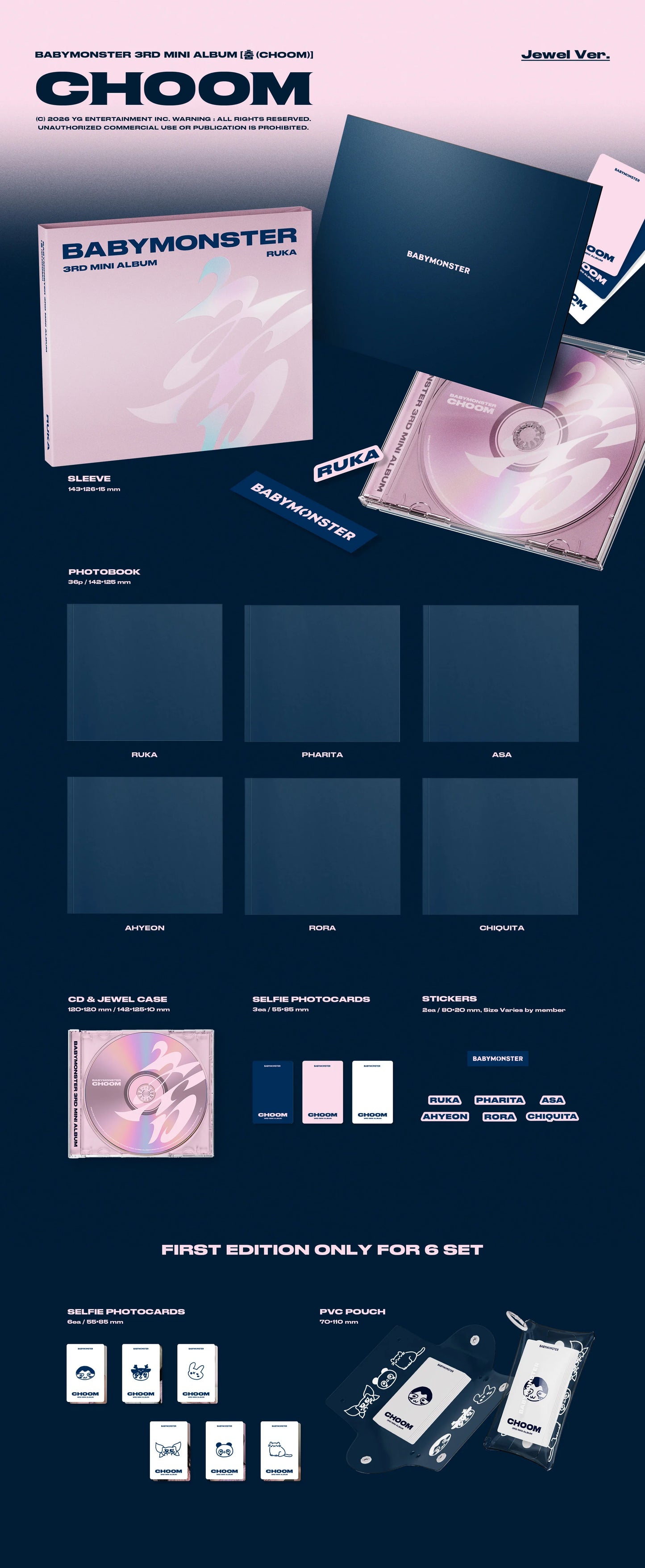 BABYMONSTER - 3rd Mini Album [춤 (CHOOM)] Jewel Ver.