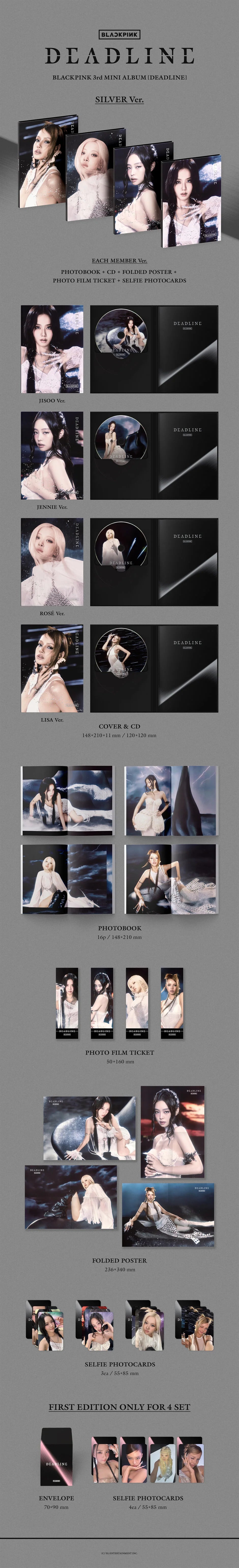 BLACKPINK - 3rd Mini Album [DEADLINE] SILVER Ver.