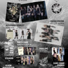 Album inclusion listing for BILLIE's album, 'the collective soul and unconscious chapter two', with various items including a photo book, CD-R, accordion booklet, folded poster, photo card, envelope, stickers, album verification card, paper ornament, and postcard.