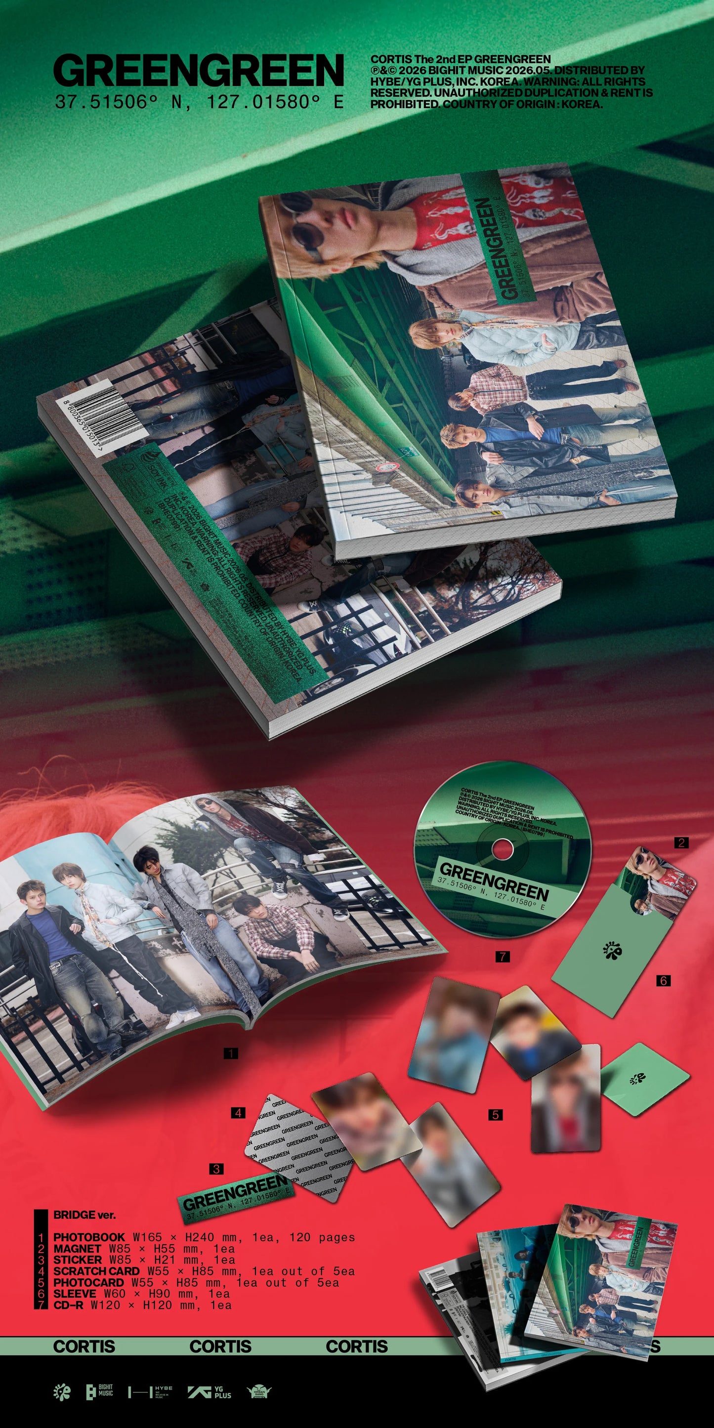[BUNDLE] CORTIS Album GREENGREEN Standard Ver. (Random) + 1 Magazine