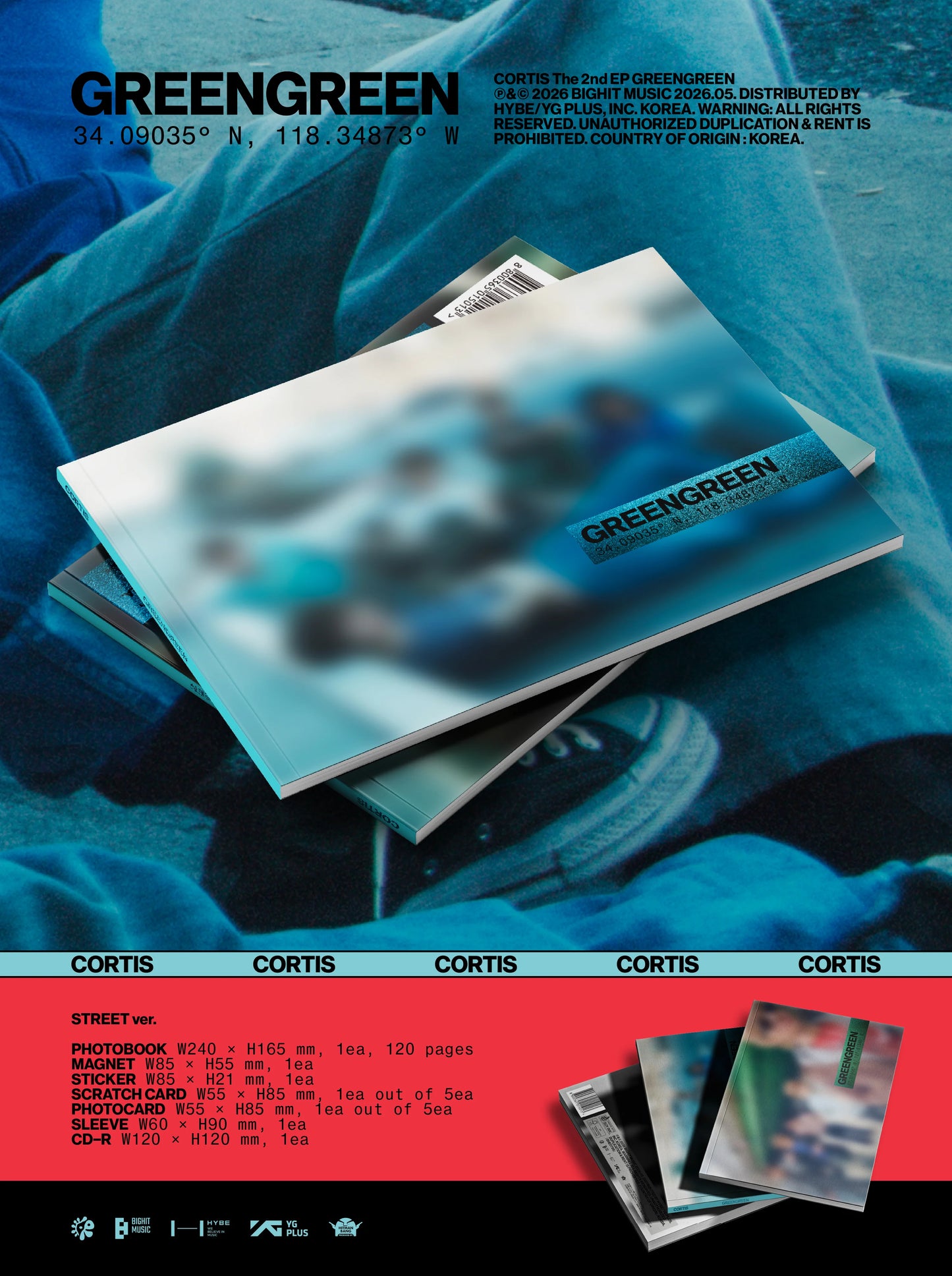 [PRE-ORDER] CORTIS - 2nd EP [GREENGREEN] Standard Ver. + POB