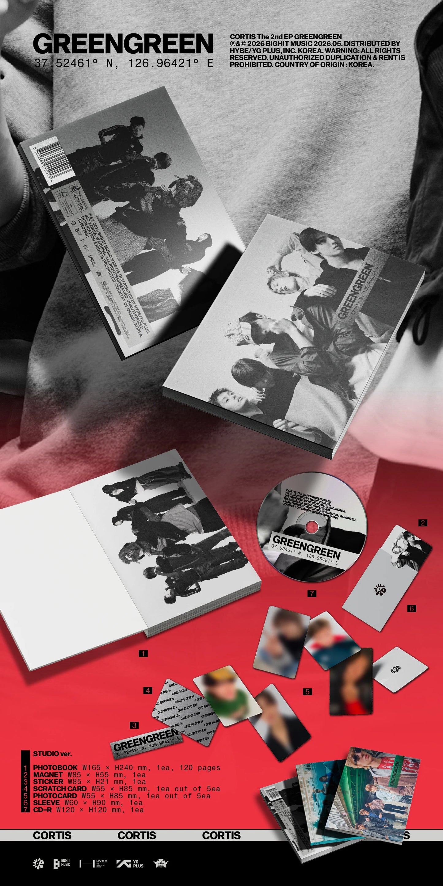 [BUNDLE] CORTIS Album GREENGREEN Standard Ver. (Random) + 1 Magazine