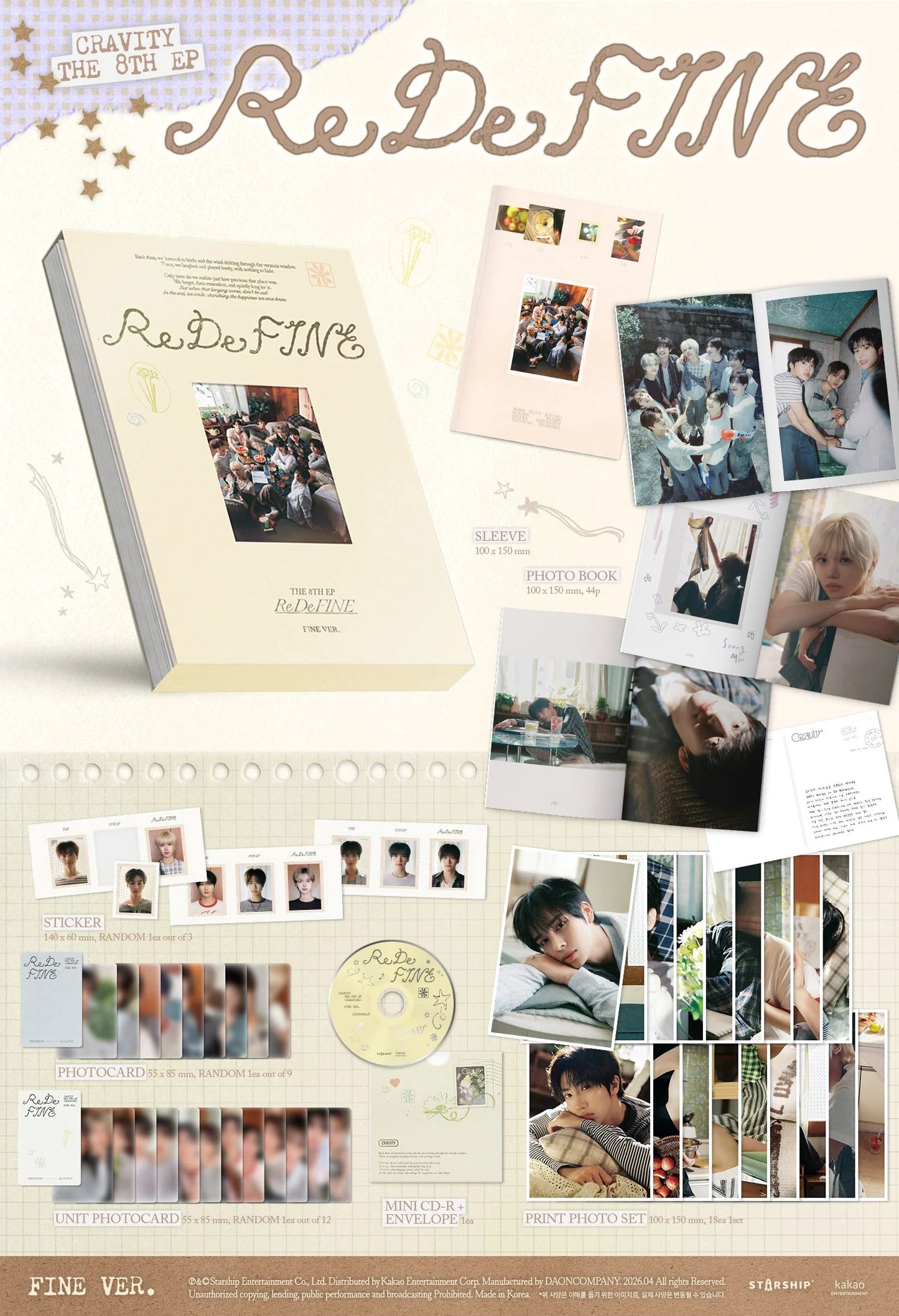 CRAVITY - 8th Mini Album [ReDeFINE] FINE Ver.