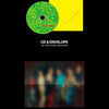 A tall promotional collage for ENHYPEN's 'the sin bliss' album featuring multiple small artwork thumbnails, text labels such as package, booklet, cd, poster, sticker set, photocard
