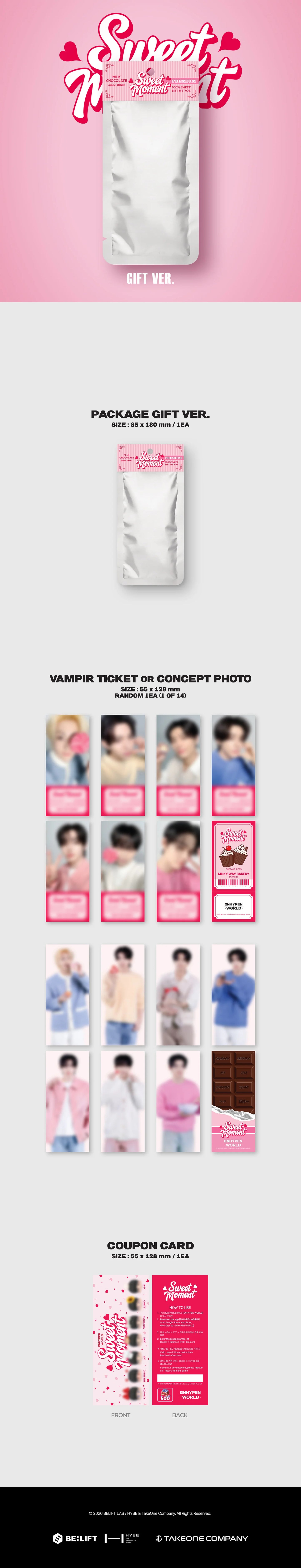 ENHYPEN - [ENHYPEN WORLD COUPON CARD COLLECTION] SWEET MOMENT GIFT Ver.