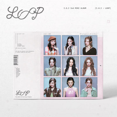 I.O.I's 3rd mini album packaging with individual members' photos in grid format