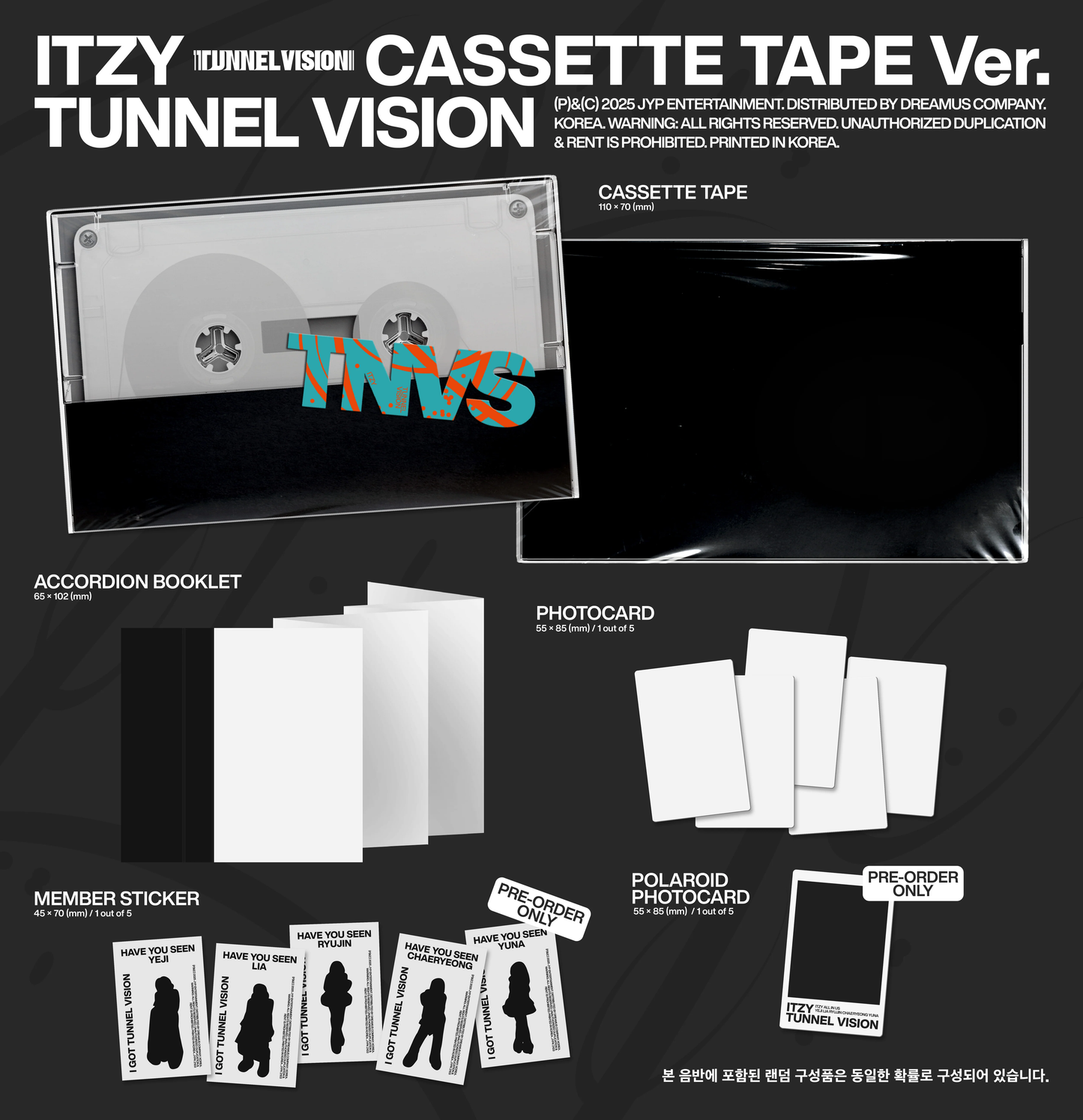 ITZY - [TUNNEL VISION] Cassette Tape Ver.