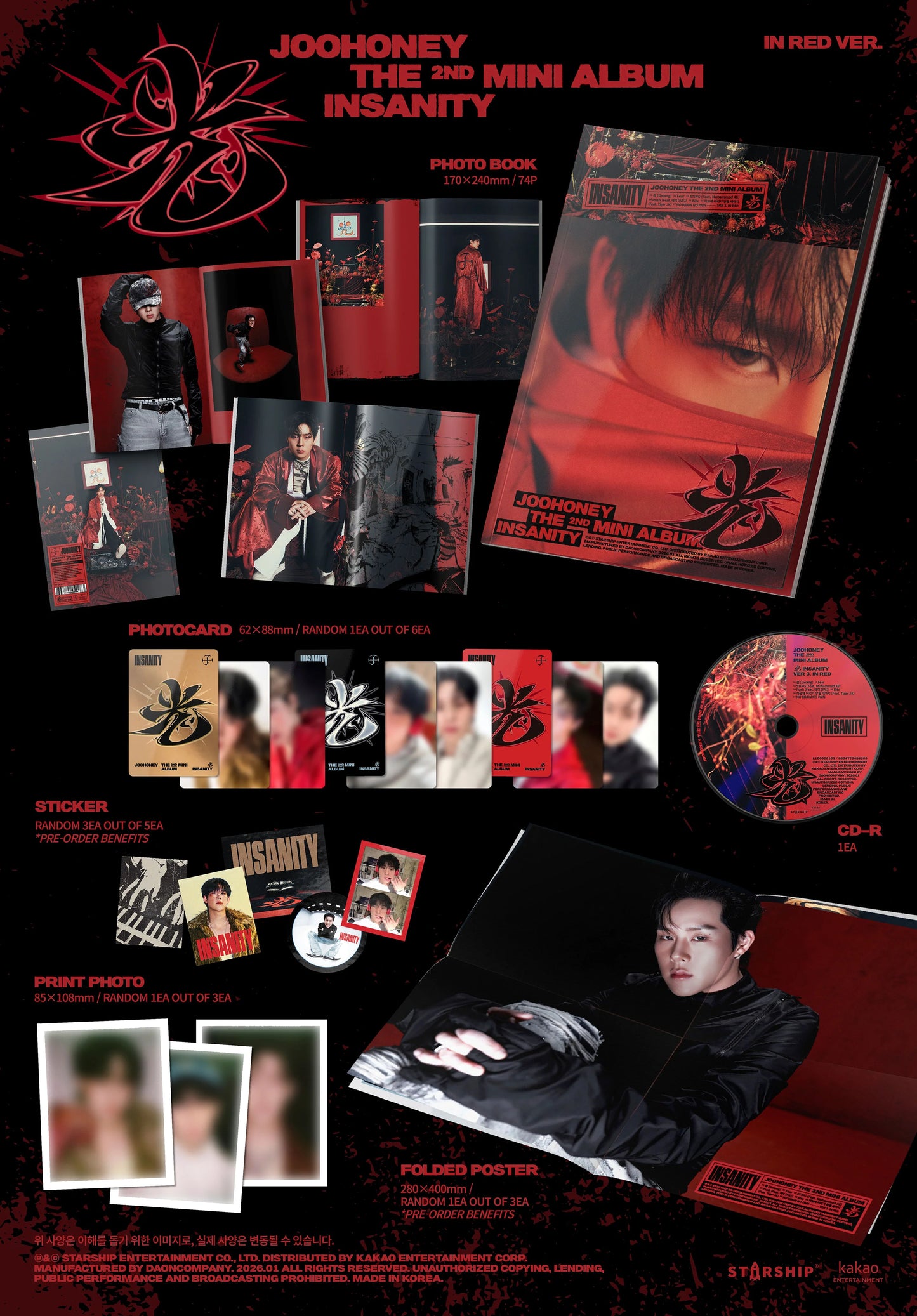 JOOHONEY - 2nd Mini Album [光 (INSANITY)] PHOTOBOOK Ver.