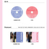 A tall, narrow pink promotional graphic for Jeong Eun Ji's 5th mini album with the heading 'Summer, I' at the top and multiple small product photos such as an outer sleeve, photobook, cd-r, photocard, postcard arranged vertically.