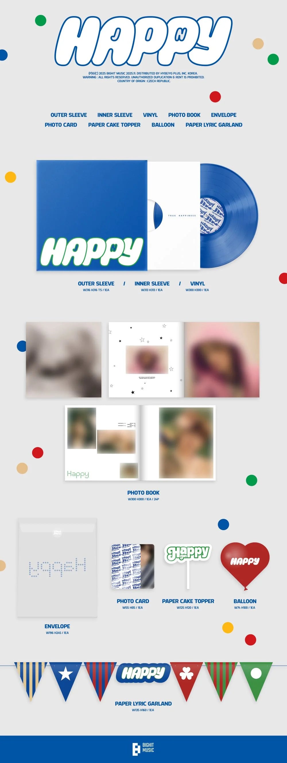 Jin - Solo Album [Happy] LP