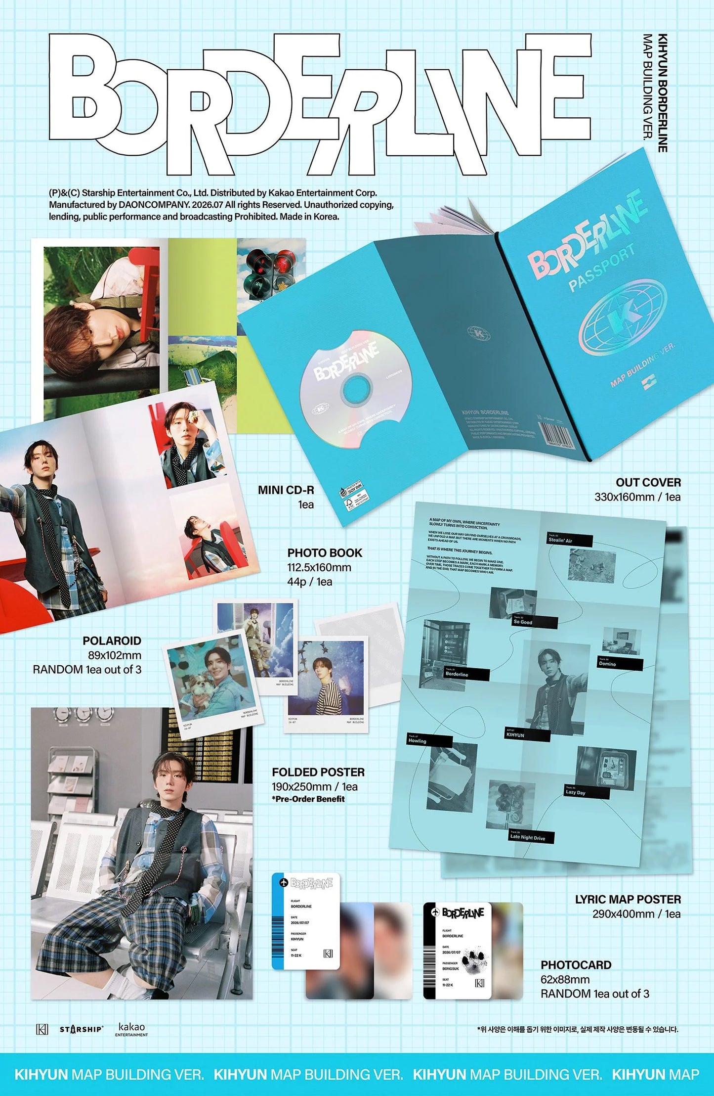 [PRE-ORDER] KIHYUN - EP [BORDERLINE] MAP BUILDING Ver. (Limited)