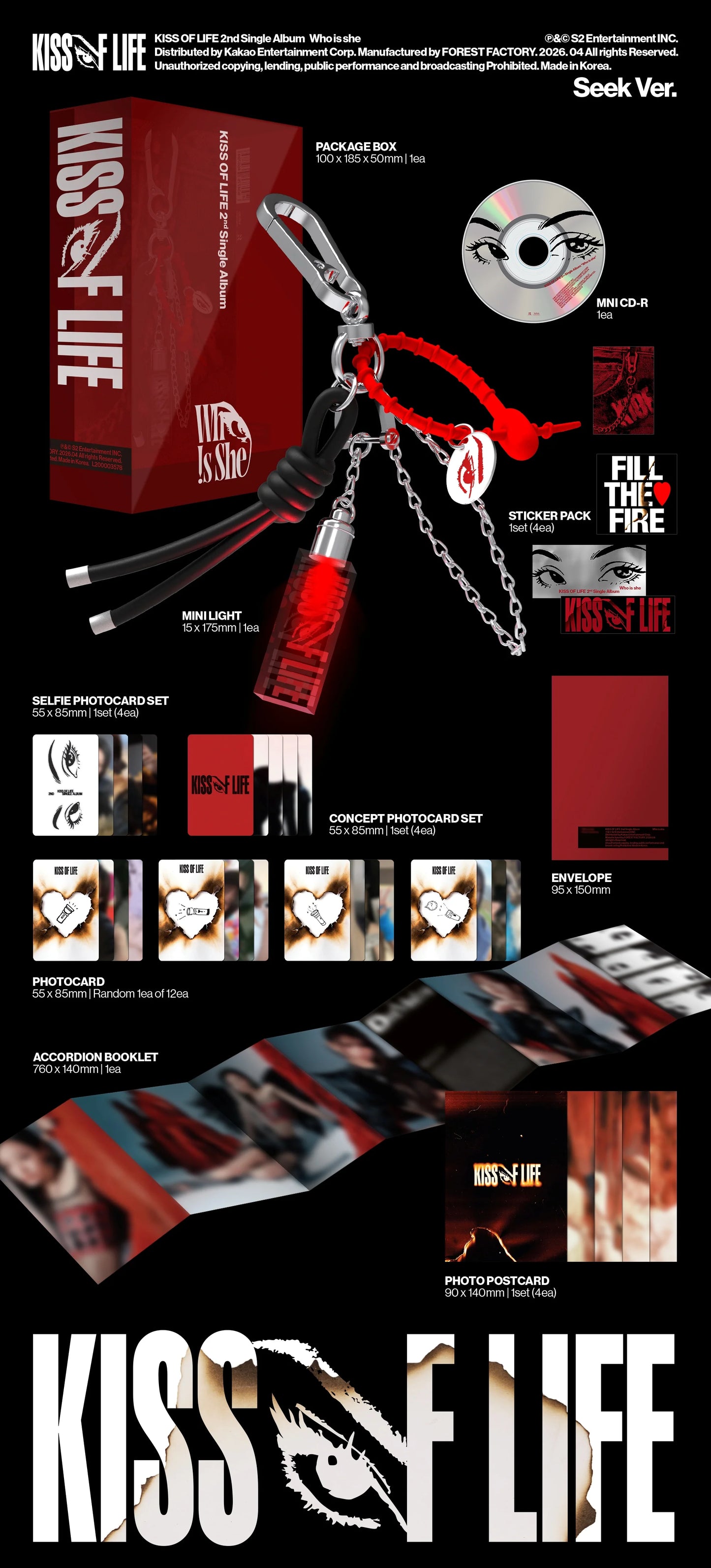 KISS OF LIFE - 2nd Single Album [Who is she] Seek Ver.
