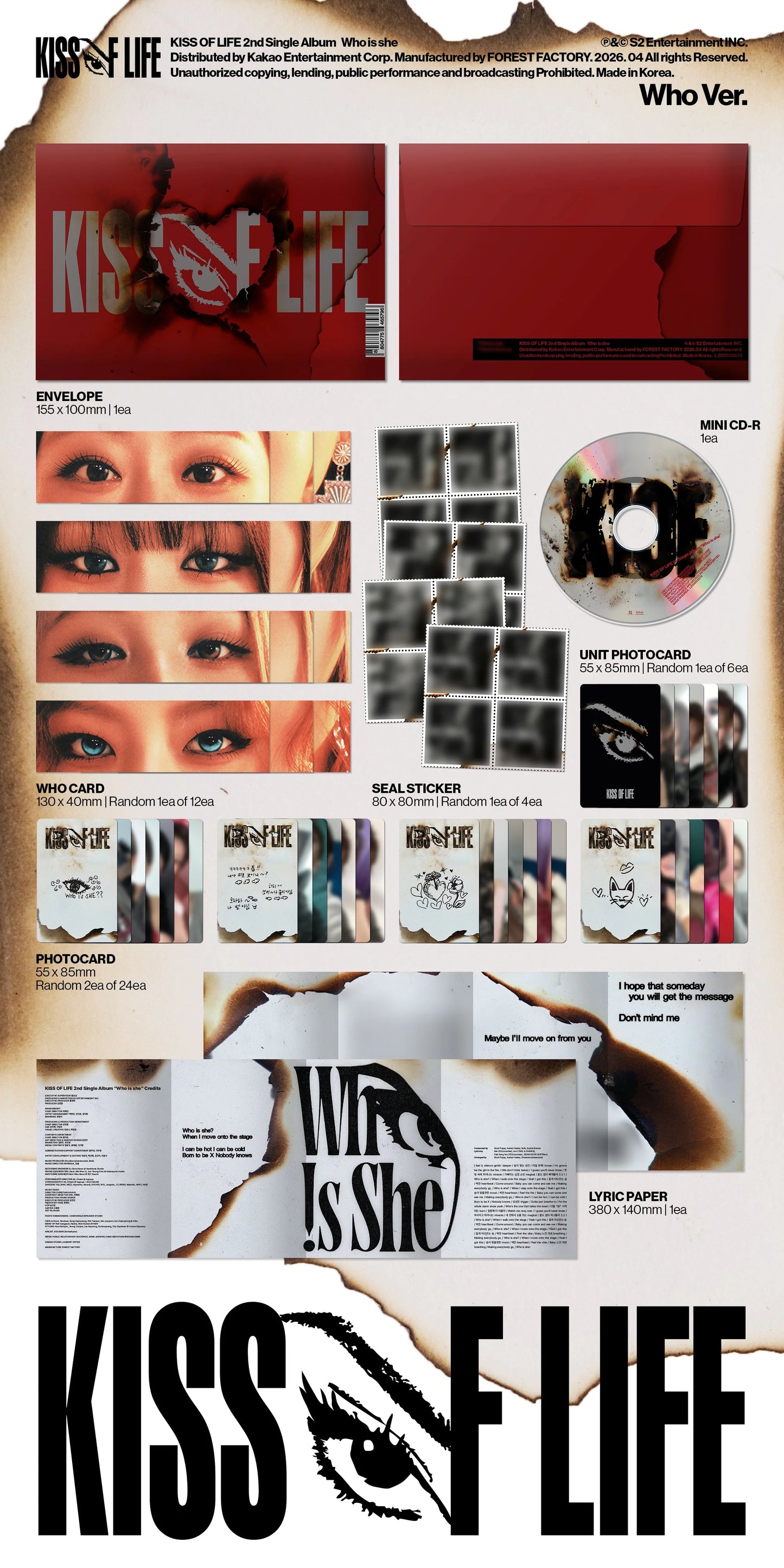 KISS OF LIFE - 2nd Single Album [Who is she] Who Ver.