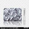 Keyveatz's 1st ep album cover with metallic cylindrical objects and text on a white background