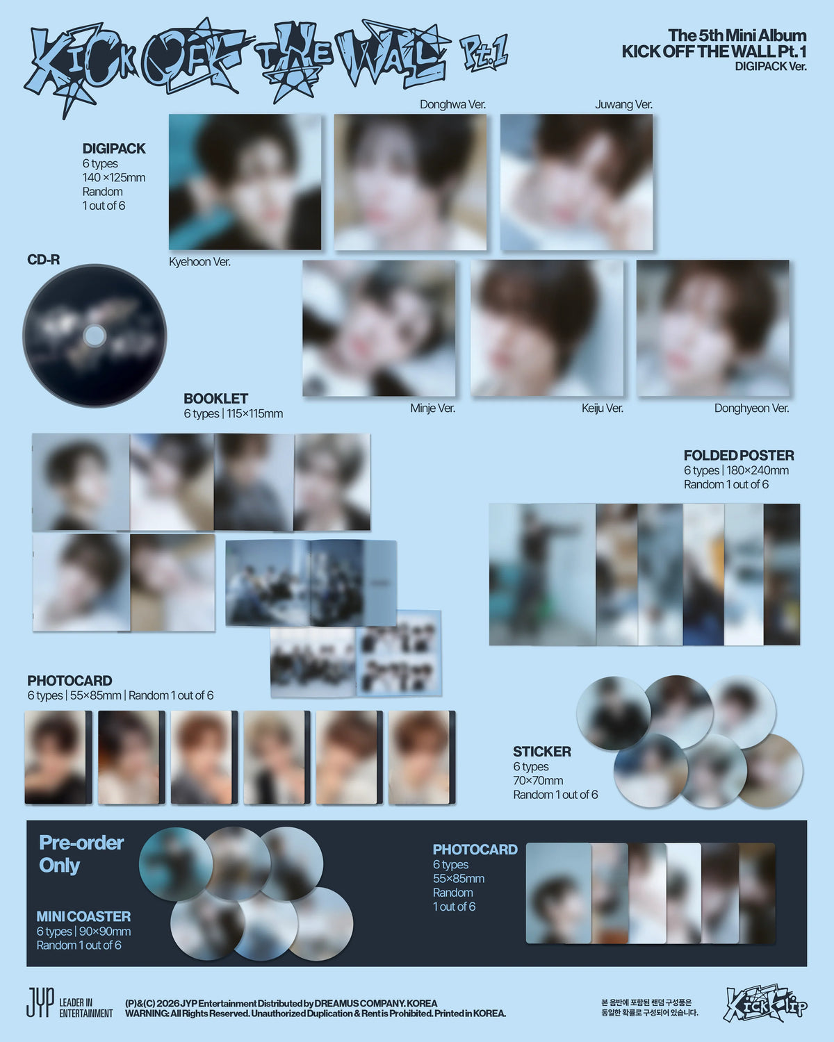 [PRE-ORDER] KickFlip - 5th Mini Album [KICK OFF THE WALL Pt.1] DIGIPACK Ver.