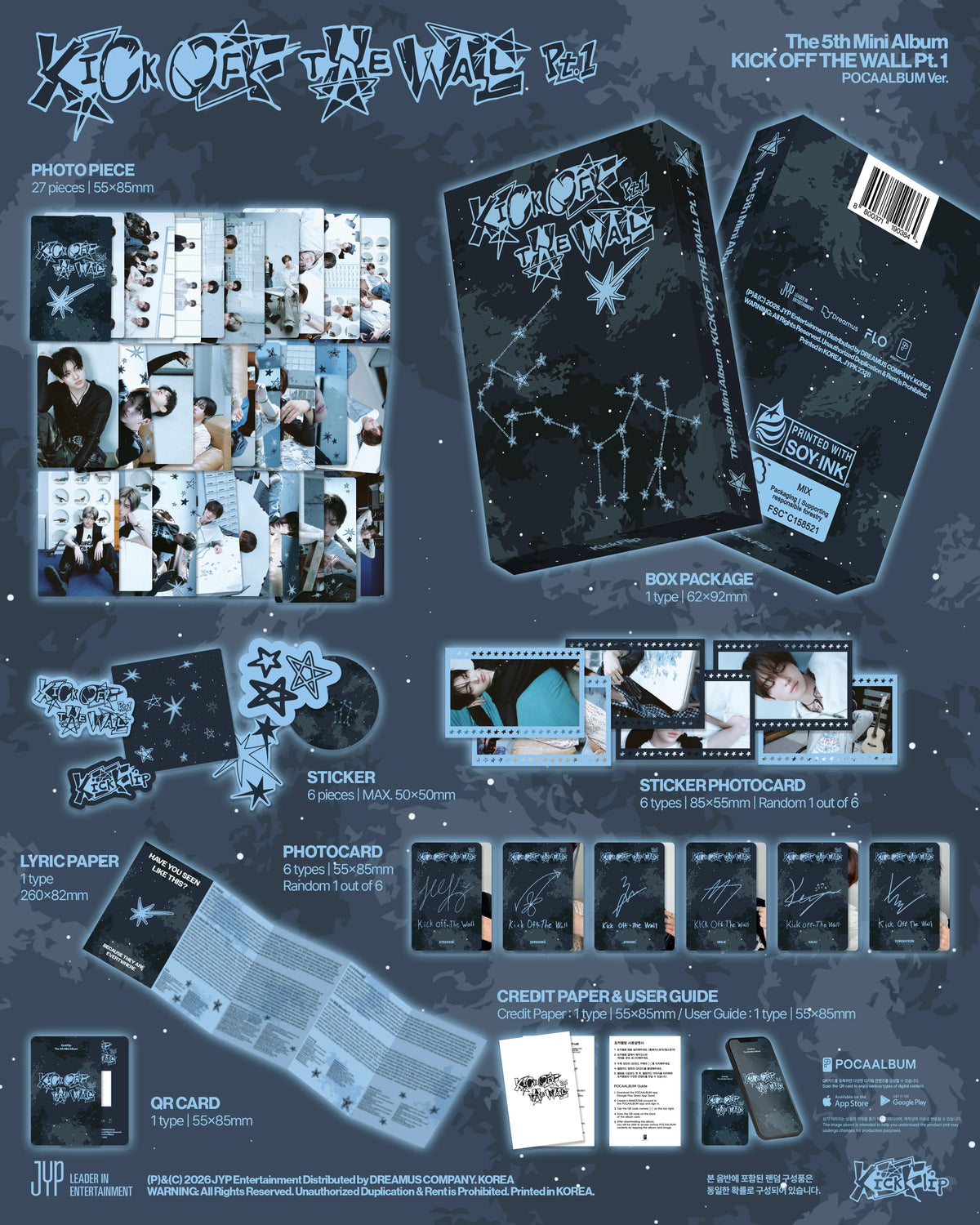 [PRE-ORDER] KickFlip - 5th Mini Album [KICK OFF THE WALL Pt.1] POCAALBUM Ver.