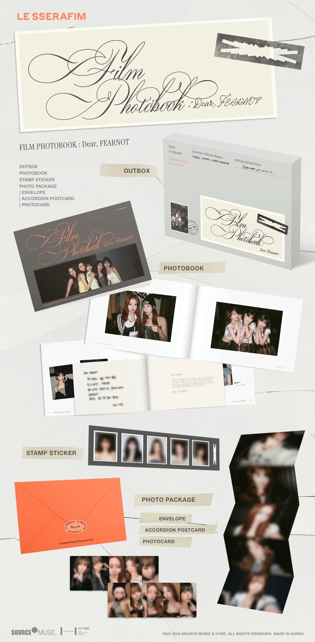 LE SSERAFIM - [FILM PHOTOBOOK: Dear, FEARNOT]
