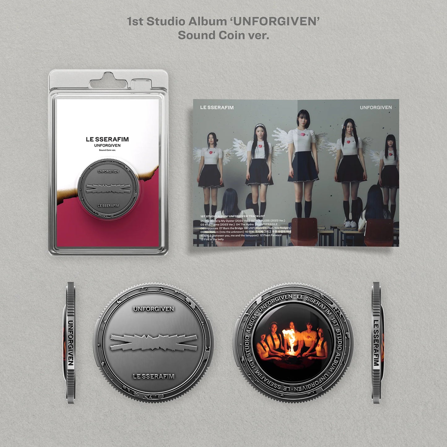 [PRE-ORDER] LE SSERAFIM - 1st Studio Album [UNFORGIVEN] Sound Coin Ver.