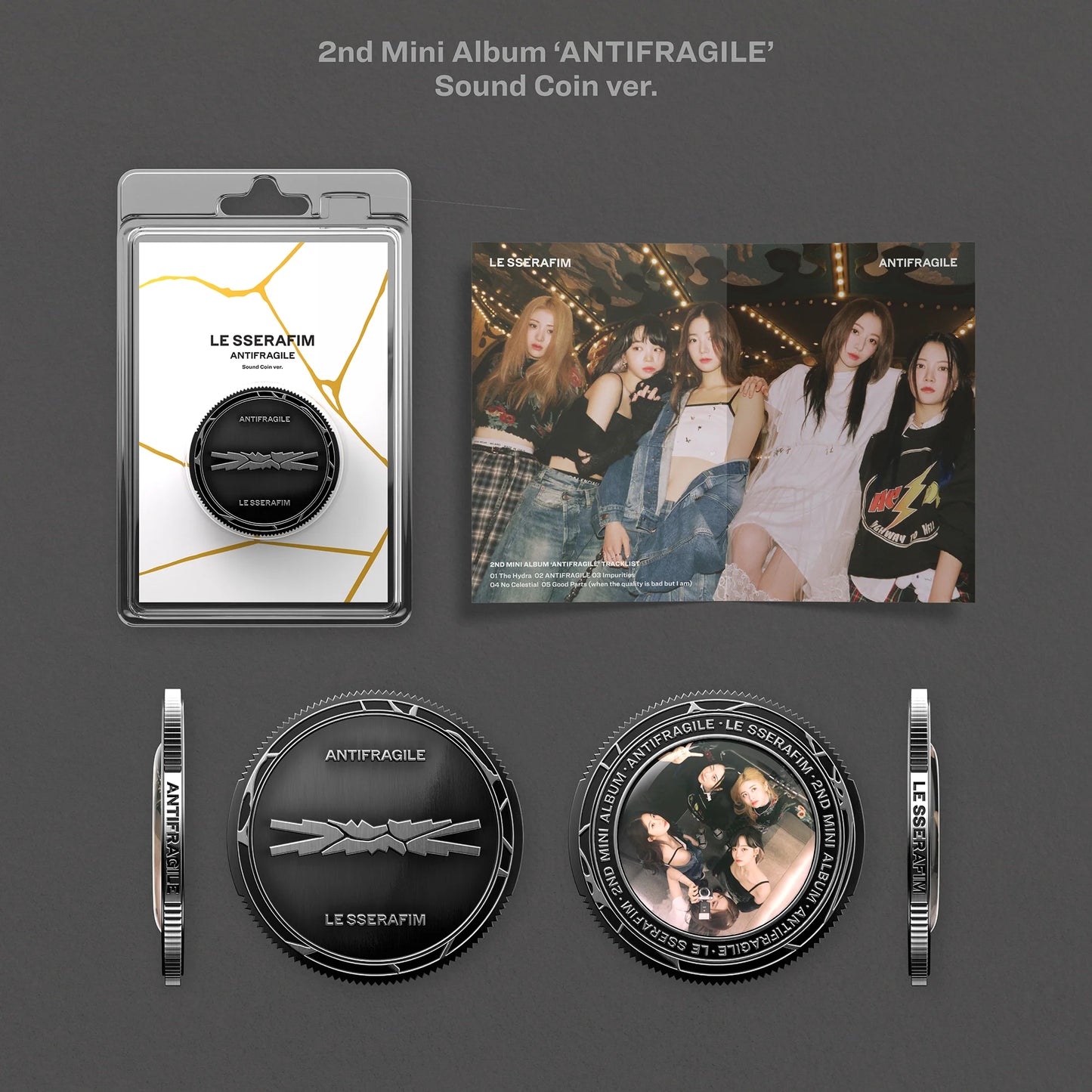 [PRE-ORDER] LE SSERAFIM - 2nd Mini Album [ANTIFRAGILE] Sound Coin Ver.