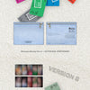 LE SSERAFIM's Pureflow alum inclusions with different color schemes and box designs.