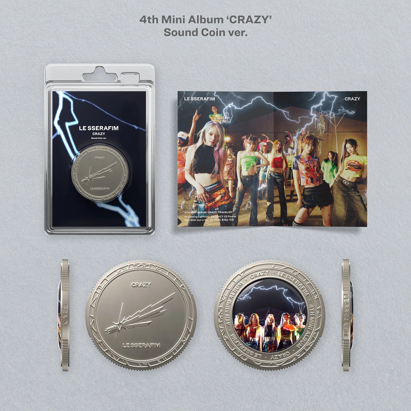[PRE-ORDER] LE SSERAFIM - 4th Mini Album [CRAZY] Sound Coin Ver.