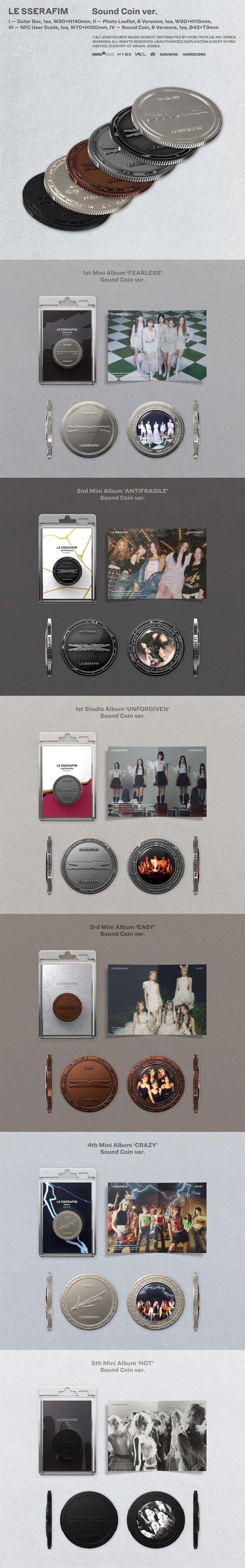 [PRE-ORDER] (SET) LE SSERAFIM - [Sound Coin Album]