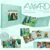 Mamamoo Special Single '4ward' album inclusions with a CD, photocards and text on a light green background