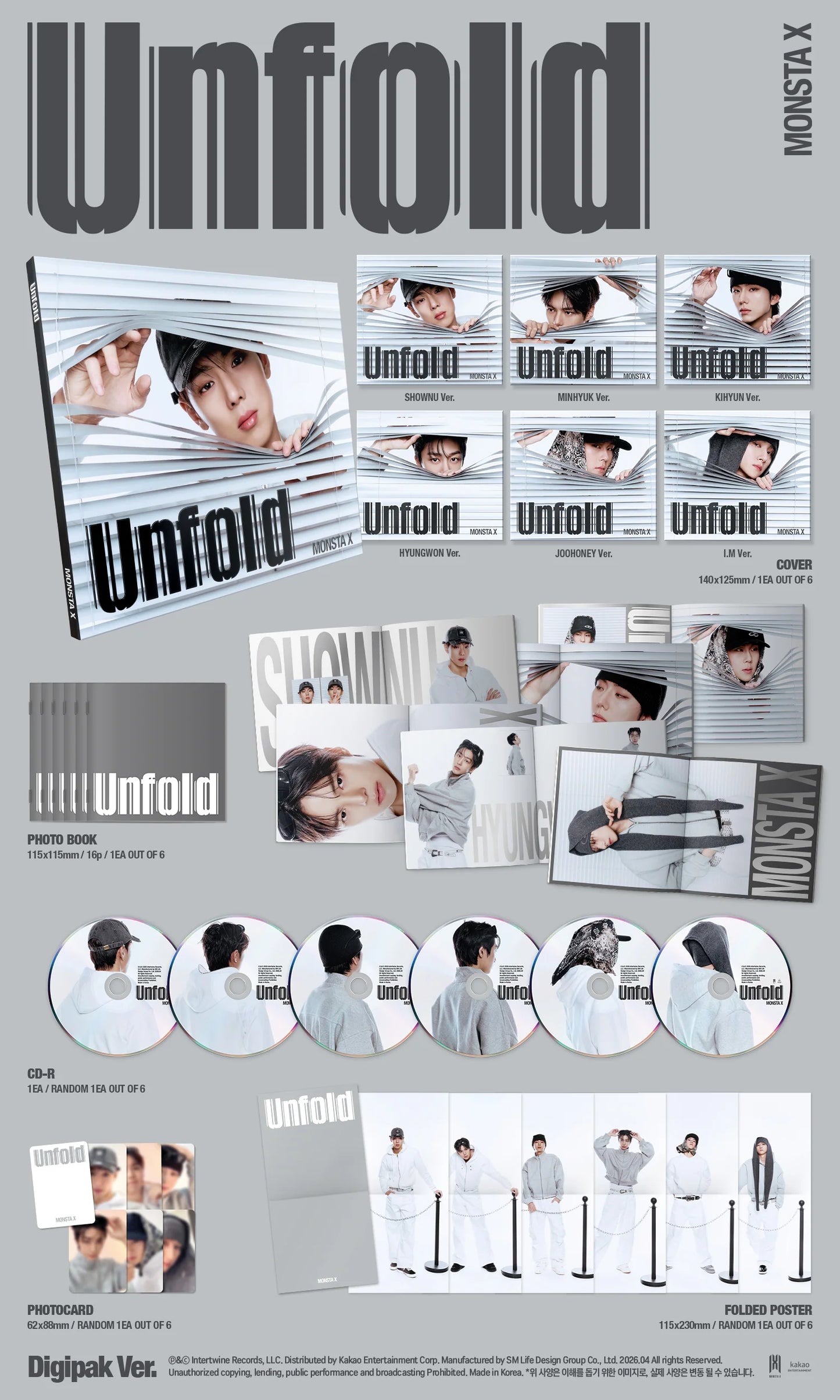 MONSTA X - [Unfold] DIGIPACK Ver.