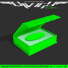 NCT 127's 7th Album Call 127 Ver. album packaging featuring a bright neon green open box containing a glowing green oval object, set against a dark gray background with stylized album title text at the top.