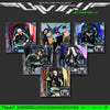 NCT 127 'BLINGY' Jet Poster Ver. album art featuring seven collectible holographic covers arranged on a dark gray background with the album title at the top.