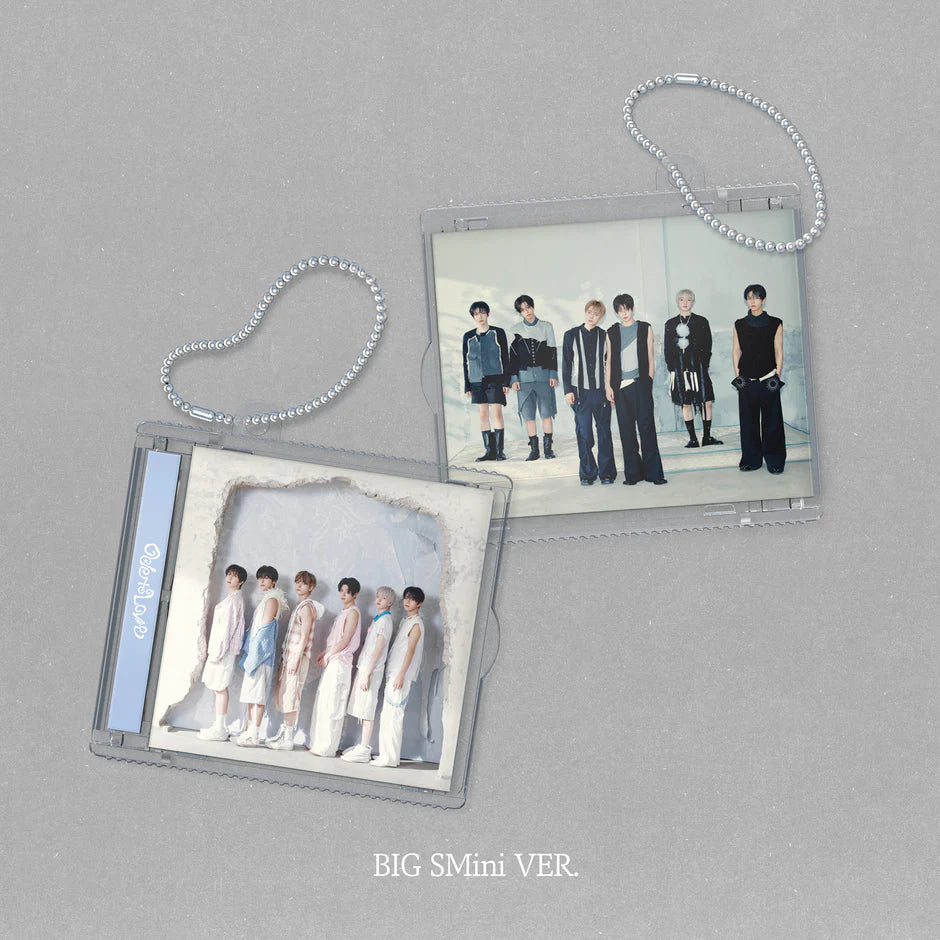 Two photo cards with a NCT Wish's photo on a gray background, featuring 'BIG SMini VER.' text.