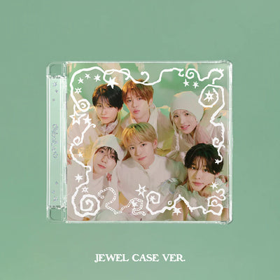 CD case with NCT Wish members' photo on green background